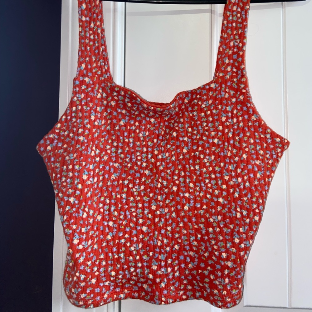 small, red crop top, never worn!